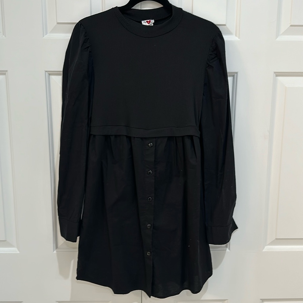 Heart &Heels black long sleeve blouse XL